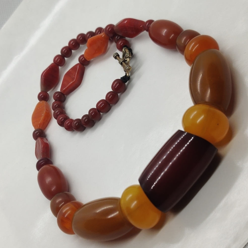 Vintage African amber necklace - Picture 2 of 9